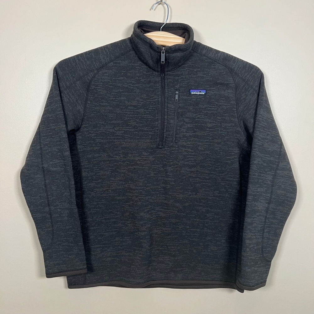 Patagonia Better Sweater Quarter Zip Mens L Grey Heathered Fleece Pullover